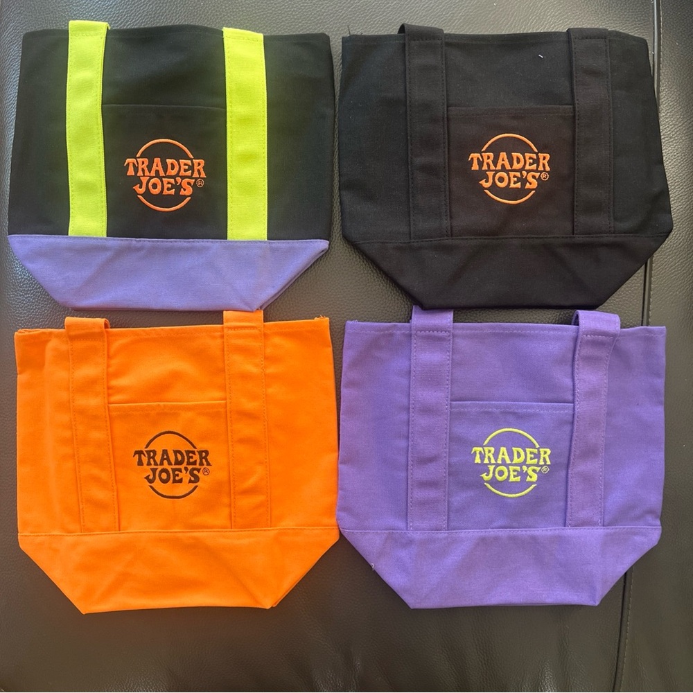 Trader Joe's Colorful Tote Bag Set